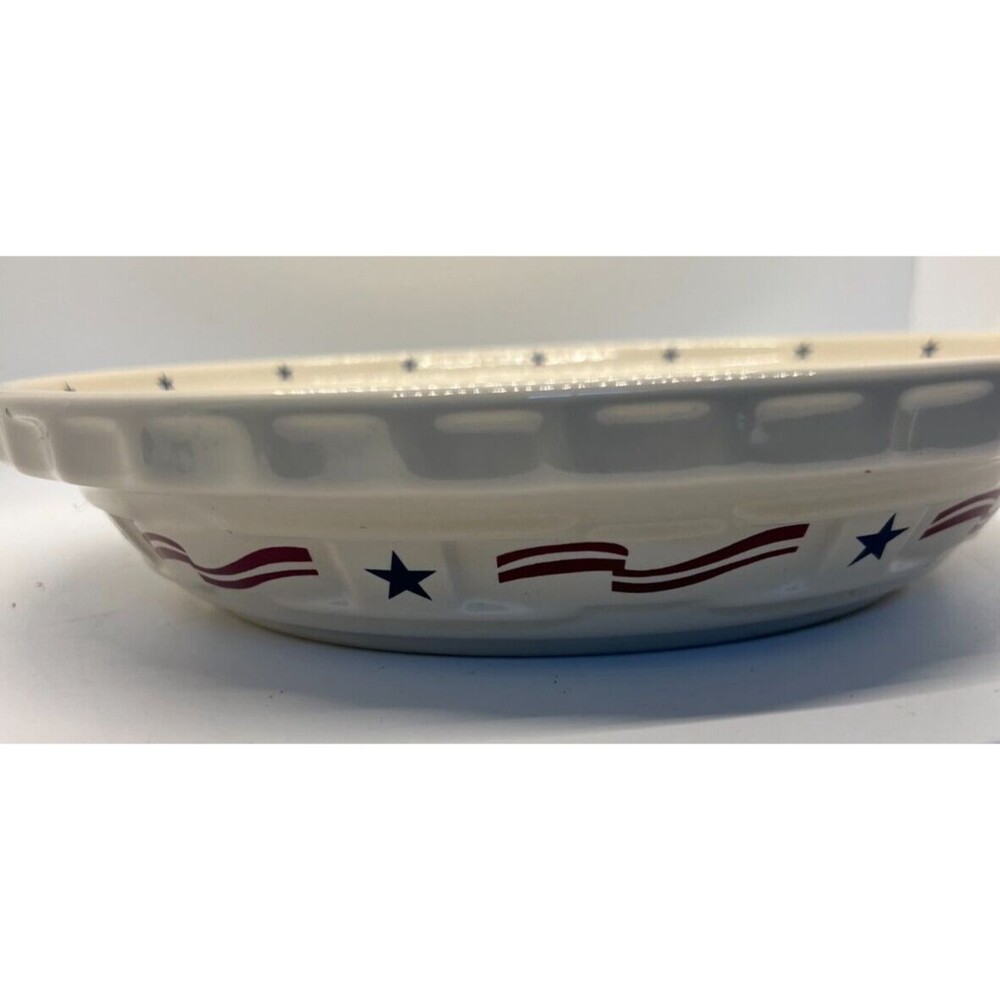 Longaberger Woven Traditions All American 10 1/4" Oven to Table Pie Plate USA